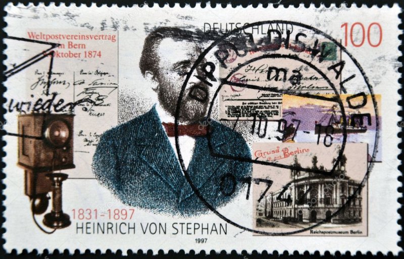 Немецкая почта выпустила марку в честь Генриха фон Стефана, в том числе подчеркнув его предложение о введении почтовой карточки