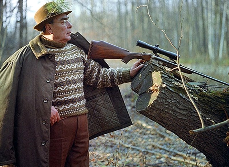 Л.И. Брежнев на охоте в Залесье, 1969 г.