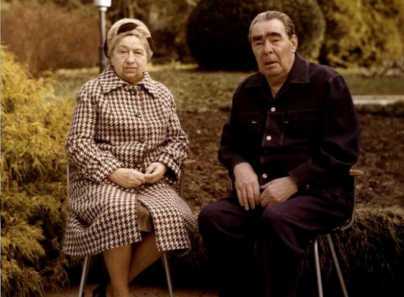 Брежнев с женой, 1980 г.