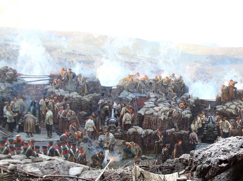 Фрагмент панорамы «Оборона Севастополя» 1904 г.