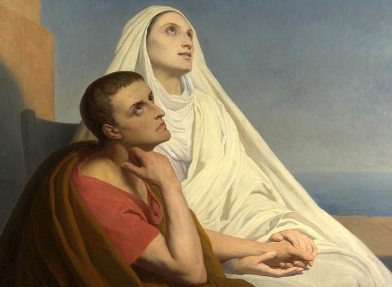 Св. Августин с матерью, Св. Моникой. Картина 1854 г.