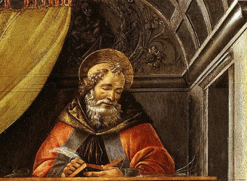Св. Августин на фреске Ботичелли 1495 г.