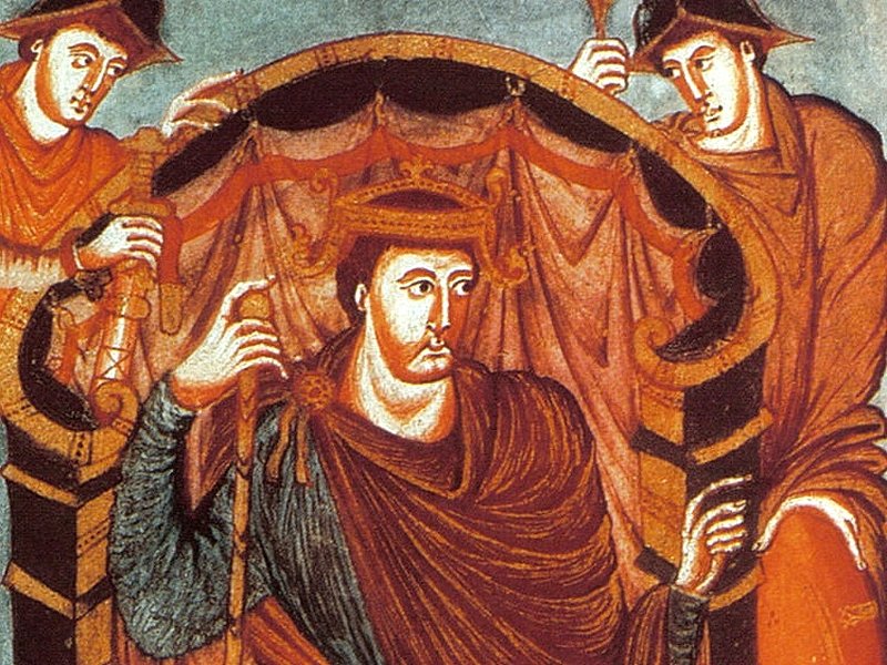 Лотарь I на картине X в.