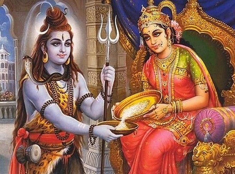 Шива и Аннапурна