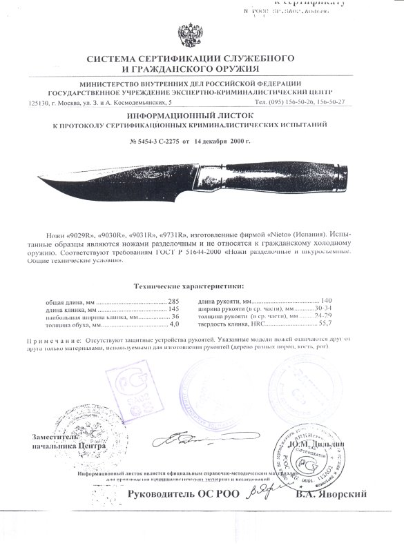 Ножи нескладные Nieto 9029R, 9030R, 9031R, 9731R