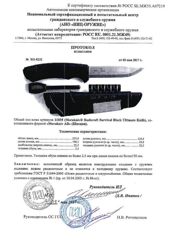 Нож нескладной Morakniv 11835 (Morakniv Bushcraft Survival Black)