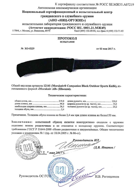 Нож нескладной Morakniv 12141 (Morakniv Companion Black)