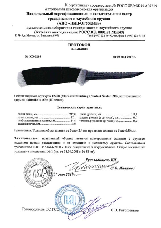 Нож нескладной Morakniv 12208 (Morakniv Fishing Comfort Fillet 098)