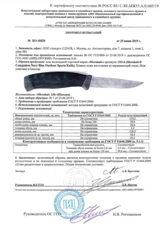 Нож нескладной Morakniv 13214 (Morakniv Companion Navy Blue)