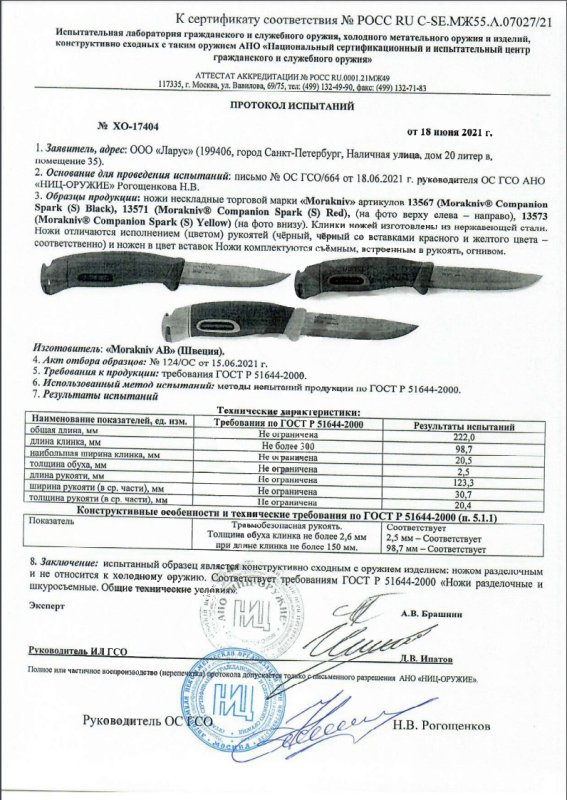 Ножи нескладные Morakniv 13567 (Morakniv Companion Spark (S) Black), 13571 (Morakniv Companion Spark (S) Red), 13573 (Morakniv Companion Spark (S) Yellow)