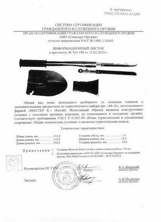 Нож нескладной «Мастер К» M-14