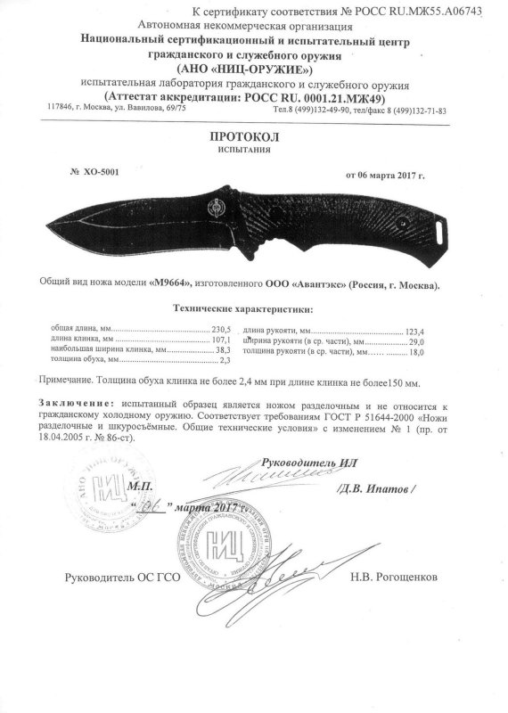 Нож нескладной «Мастер К» M9664