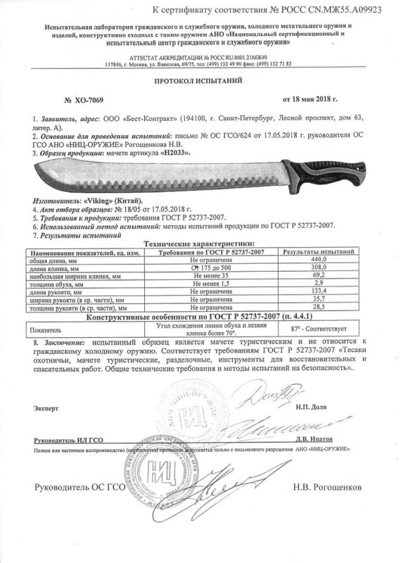 Мачете «Мастер К» MH2033 (Сельва)