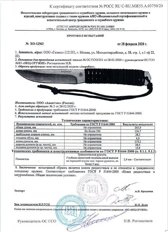 Нож нескладной «Мастер К» MM013B