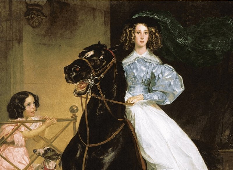 «Всадница», фрагмент картины 1832 г.