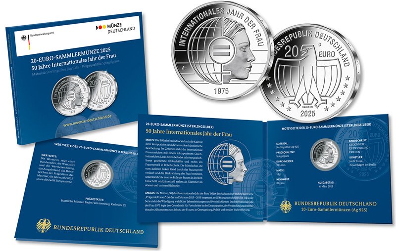 Монета вместе с буклетом