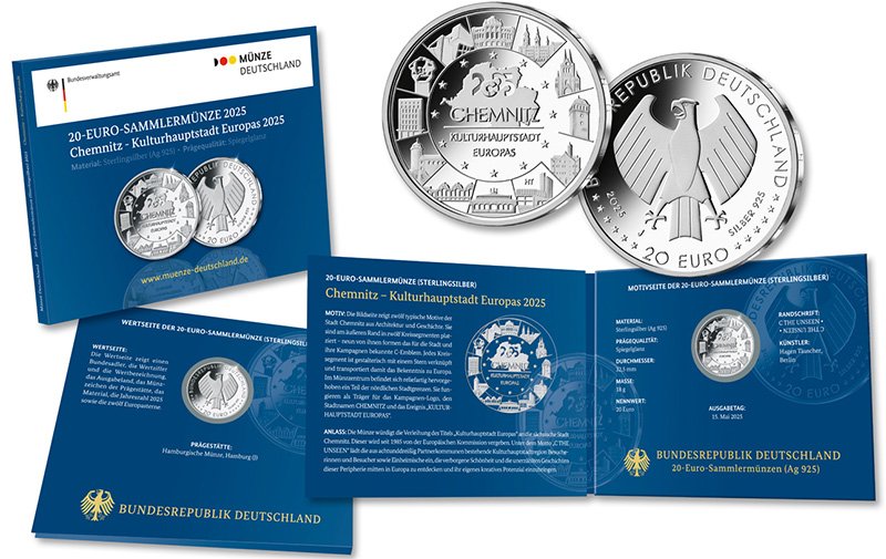 Монета вместе с буклетом