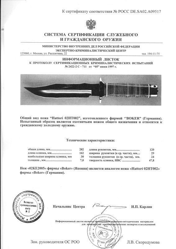 Boker 02HT002 Hattori (02KE2005 Boker)