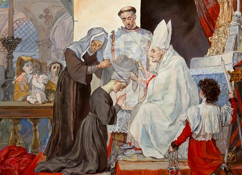 Пострижение в монахини. Картина XIX в.