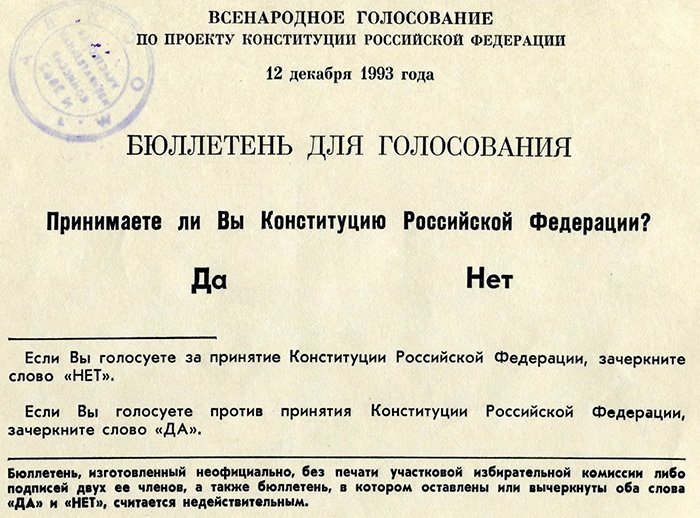 Бланк для голосования