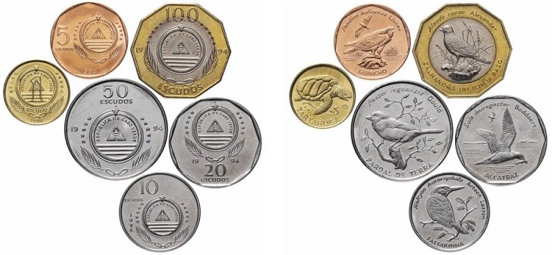 Монеты серии «Уникальные птицы» 1994 года, Республика Кабо-Верде