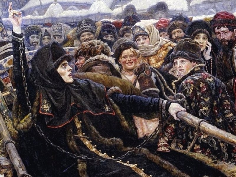 Боярыня Морозова на картине 1887 г.