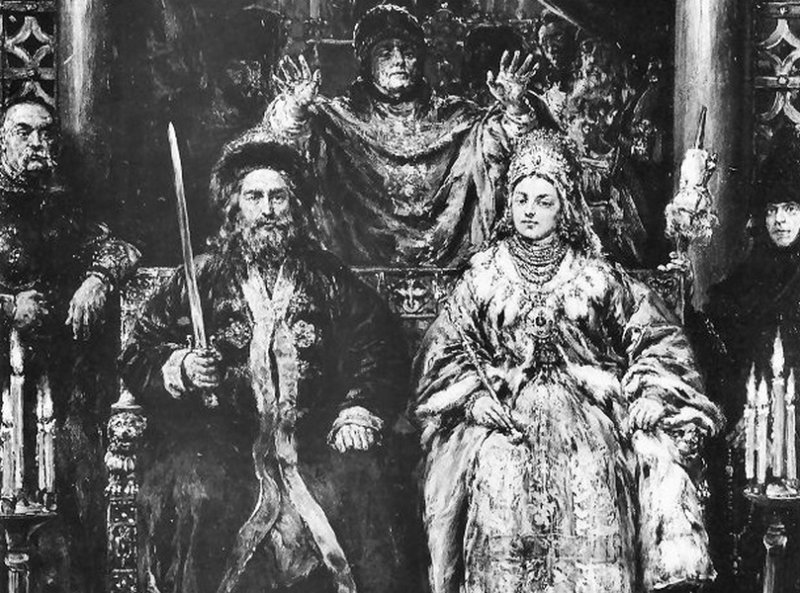 Святополк с женой на картине 1892 г.