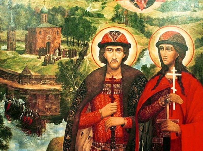 Борис и Глеб. Современная храмовая роспись