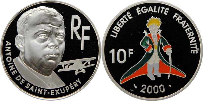 Маленький принц на французской монете