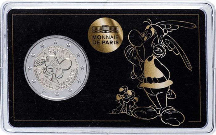 Пример монеты 2 евро в блистере