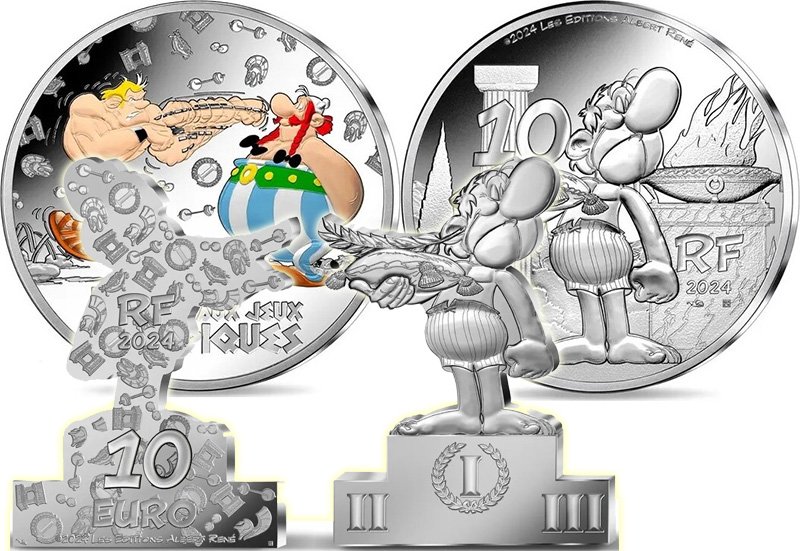 Олимпийские монеты с Астериксом
