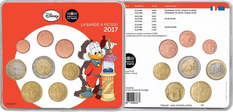 Набор монет Франции 2017 года