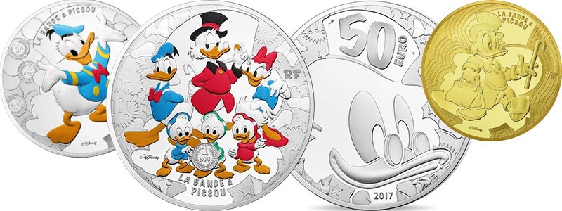 Главные герои сериала на французских монетах