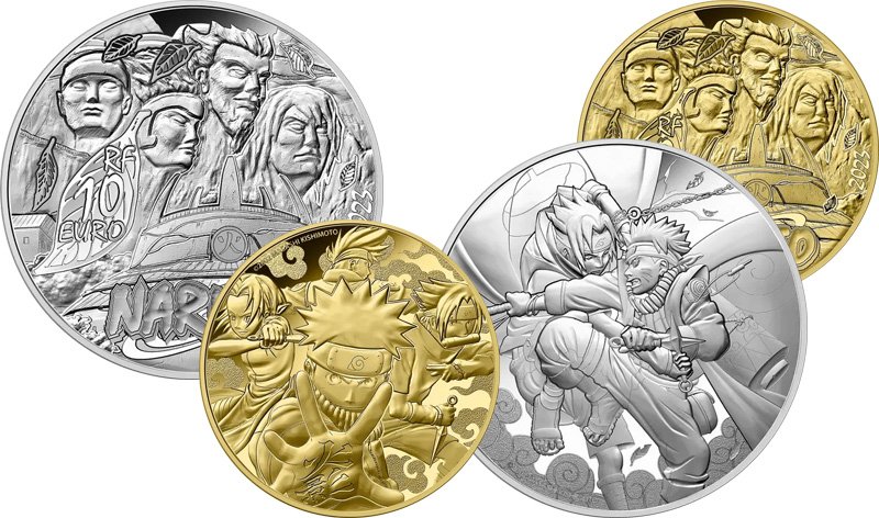 Герои сериала на французских монетах