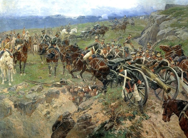 «Живой мост» - эпизод русско-персидской войны. Картина 1897 г.