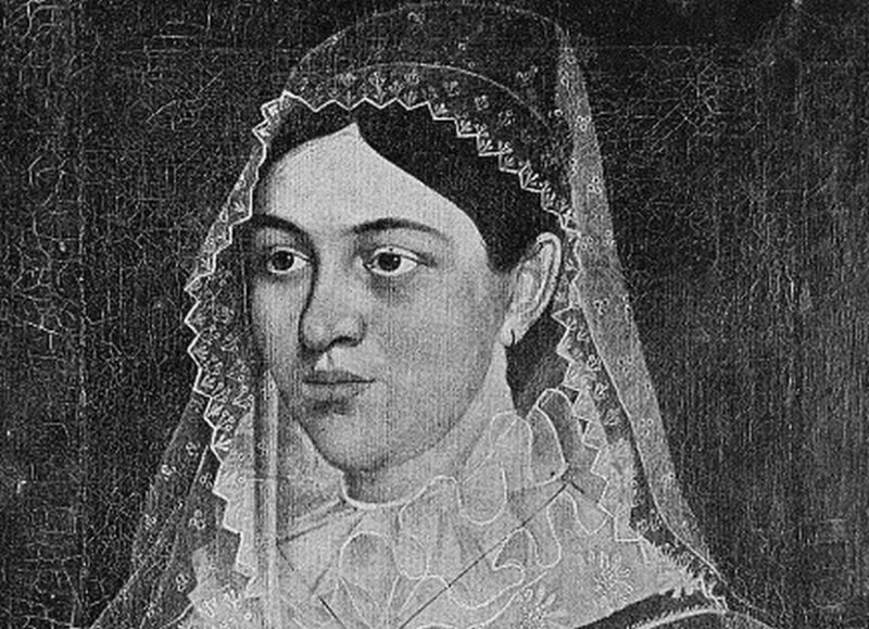 Евдокия Лопухина на литографии с портрета XIX в.