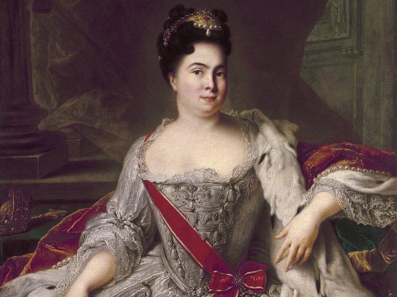 Екатерина I, вторая жена Петра I. Портрет 1717 г.