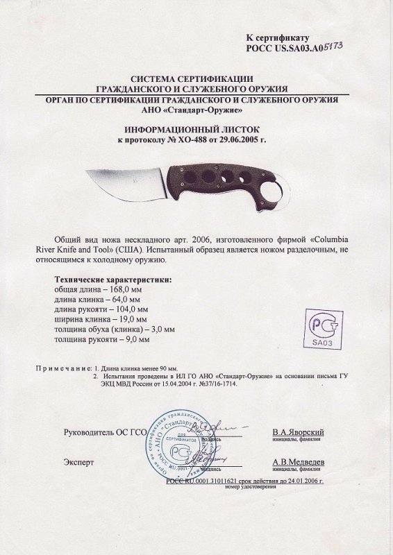 Нож нескладной CRKT 2006