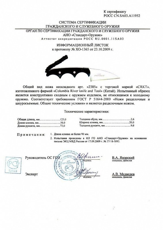 Нож нескладной CRKT 2385