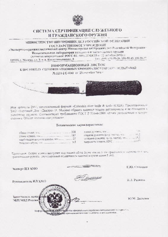 Нож нескладной CRKT 2907