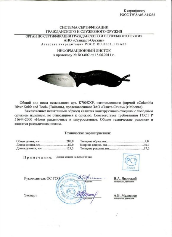 Нож нескладной CRKT K700KXP