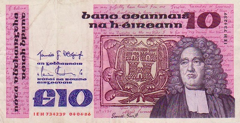10 фунтов стерлингов Ирландии 1978 года