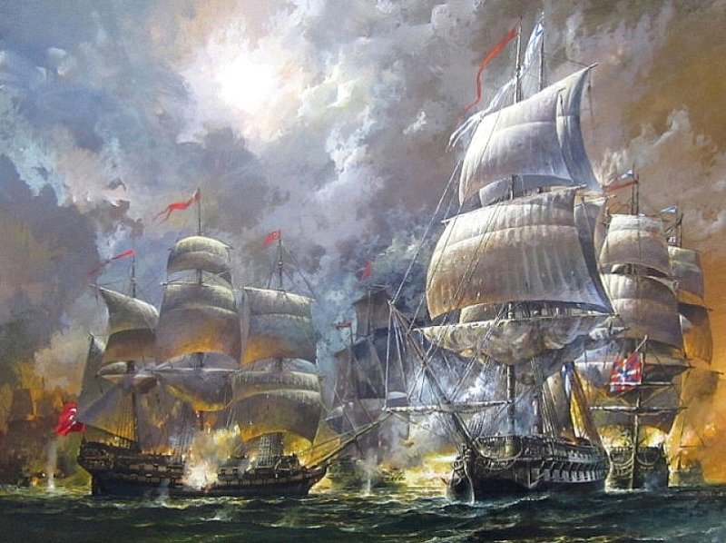 Бой с турками у мыса Калиакрия