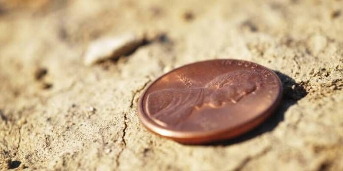 Оброненный 1 цент США