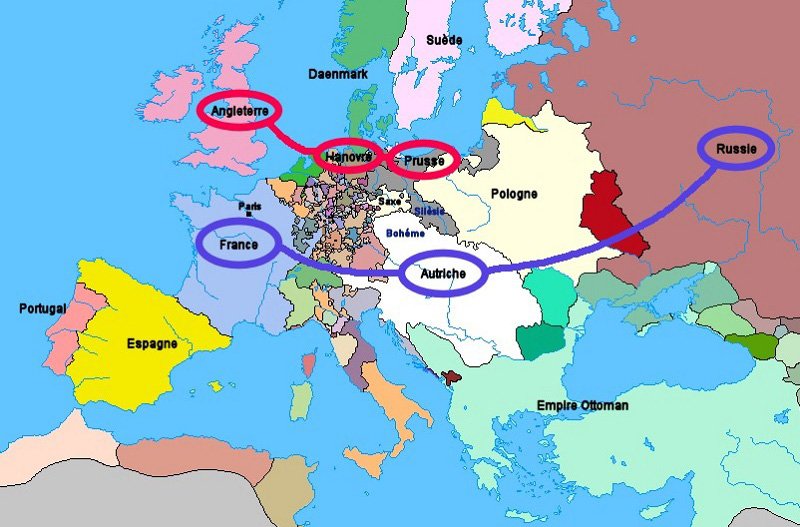 Страны-участники Семилетней войны