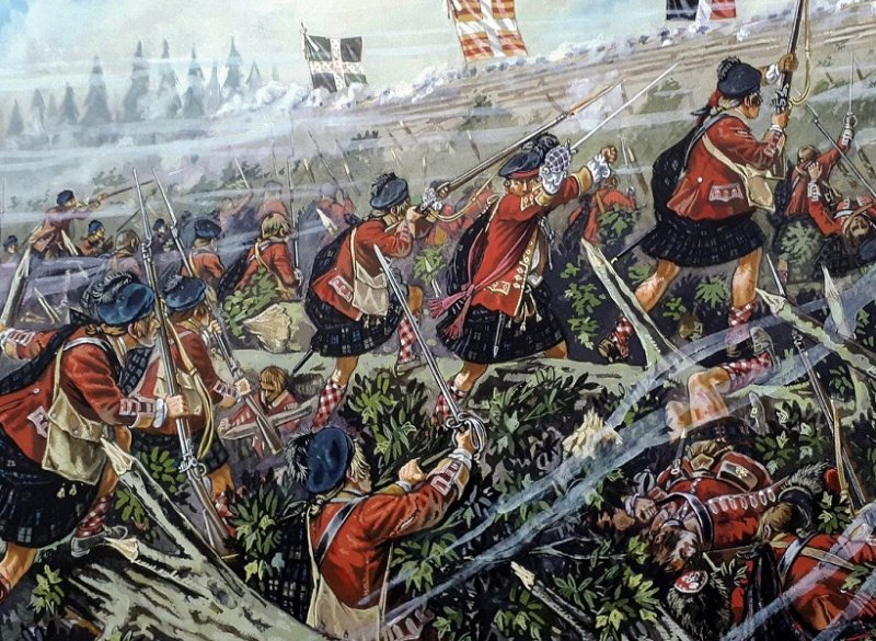 Бой англичан и французов во время Семилетней войны