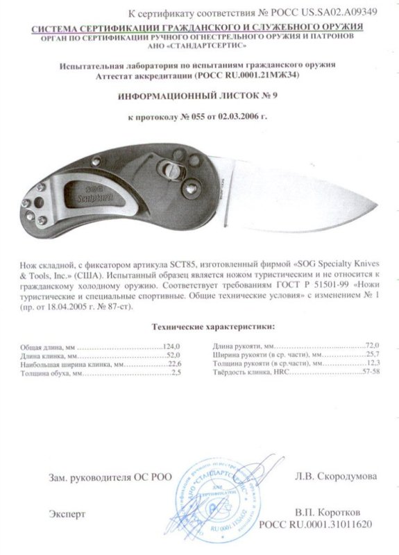 SOG SCT85