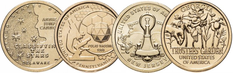 1 доллар "Делавэр", "Пенсильвания", "Нью-Джерси" и "Джорджия" (2019 г.)
