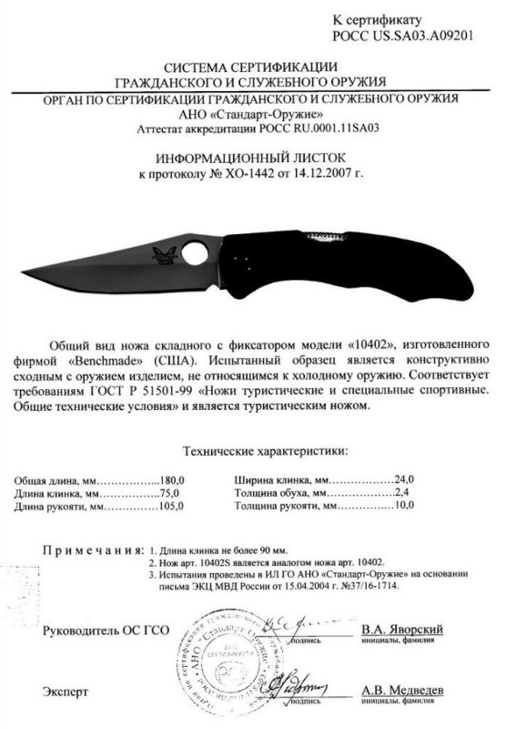 Benchmade 10402 (104025)