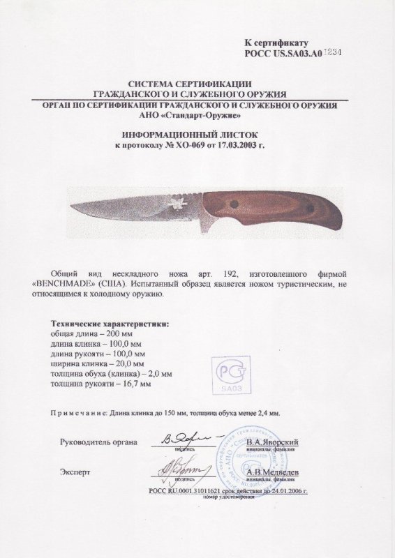 Benchmade 192